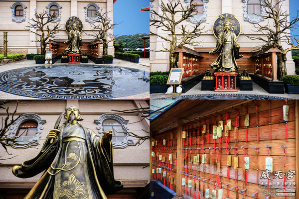 威天宮|桃園市龜山區唐式建築不燒香環保廟宇;東南亞室內最高大關聖帝君法像;來了就要許願,然後努力實踐它。