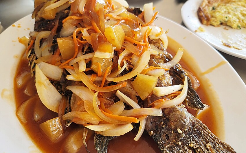 南投縣埔里鎮藏匿在筊白筍田中央的活魚料理，想吃記得先預約！！！