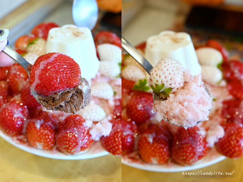 剛好冰果室｜夢幻白草莓雪花冰新登場，滿滿草莓超吸睛！季節限定，一週只賣這三天，限量販售～
