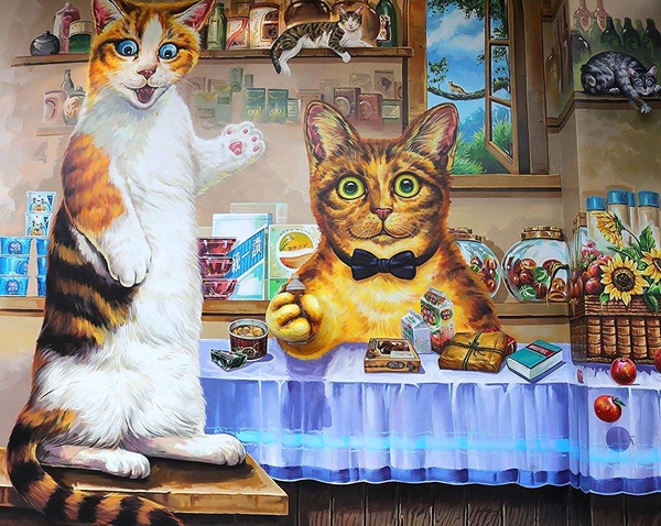 7-11 統一超商：【雲林景點】魔法貓屋7-11斗六保庄門市。快來喲!!~又有新的立體貓咪彩繪新作囉/小七超商應徵了喵星人/魔法森林喵咪的異想世界