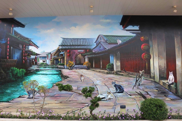 7-11 統一超商：【雲林景點】魔法貓屋7-11斗六保庄門市。快來喲!!~又有新的立體貓咪彩繪新作囉/小七超商應徵了喵星人/魔法森林喵咪的異想世界