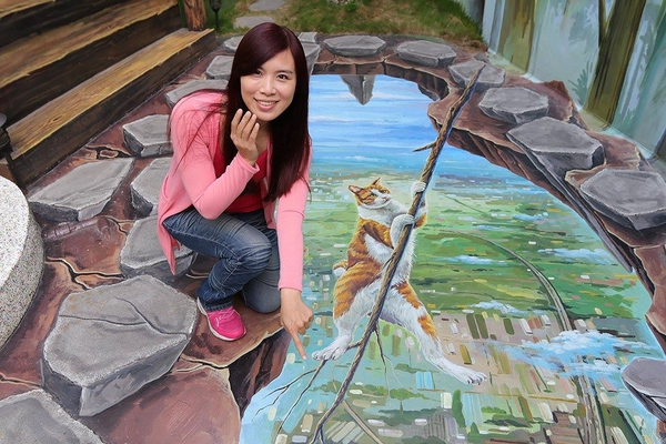 7-11 統一超商：【雲林景點】魔法貓屋7-11斗六保庄門市。快來喲!!~又有新的立體貓咪彩繪新作囉/小七超商應徵了喵星人/魔法森林喵咪的異想世界