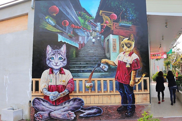 7-11 統一超商：【雲林景點】魔法貓屋7-11斗六保庄門市。快來喲!!~又有新的立體貓咪彩繪新作囉/小七超商應徵了喵星人/魔法森林喵咪的異想世界