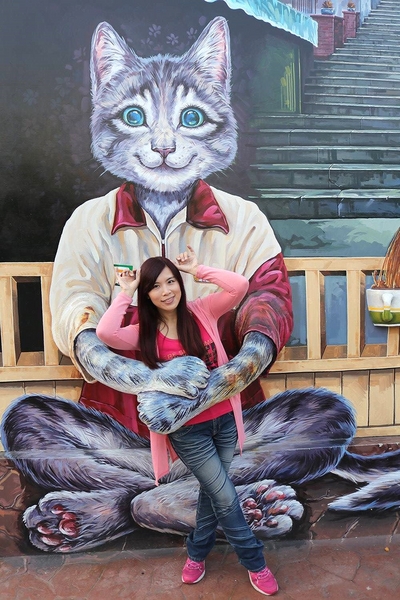 7-11 統一超商：【雲林景點】魔法貓屋7-11斗六保庄門市。快來喲!!~又有新的立體貓咪彩繪新作囉/小七超商應徵了喵星人/魔法森林喵咪的異想世界