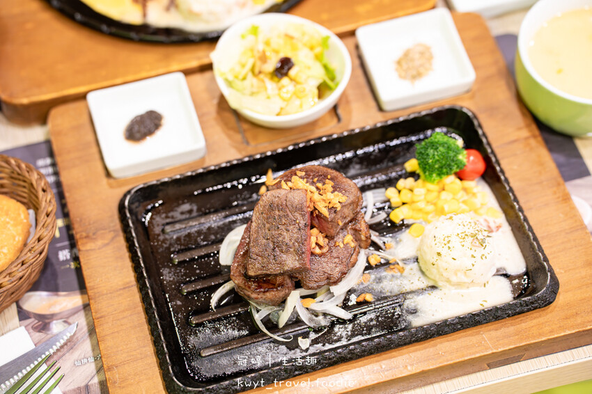 台中龍井美食餐廳推薦_阿蘭貝爾牛排廚房，加69元多樣炸物無限吃！被排餐耽誤的羅宋湯專賣店，中科商圈親子餐廳推薦_2025菜單 – 冠婷生活趣