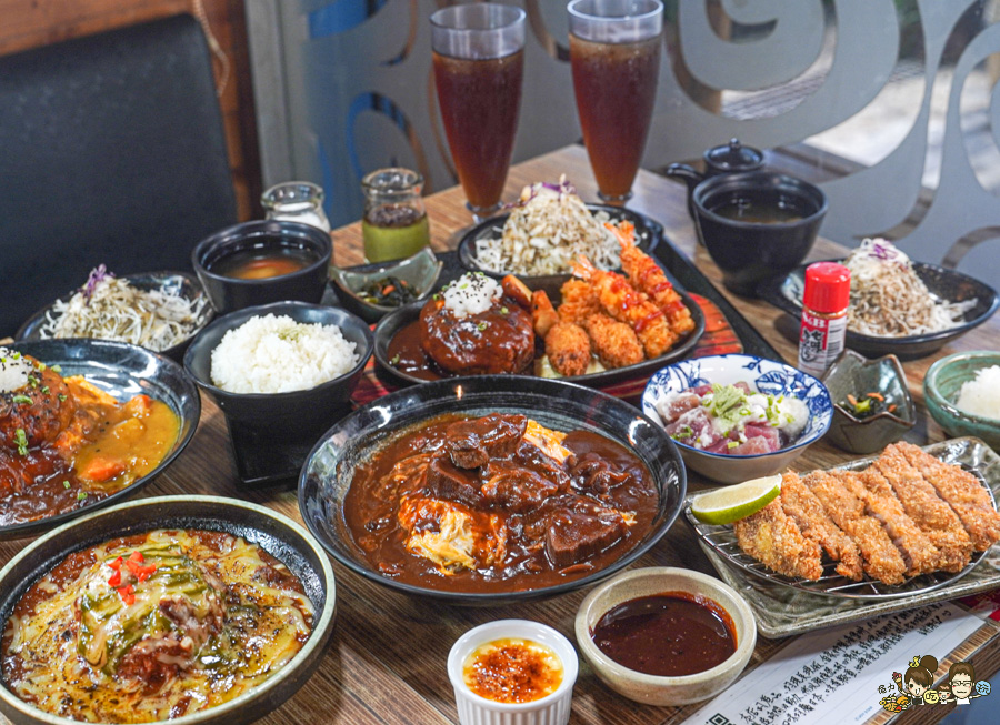 高雄美食 森本日式和風洋食堂,日籍主廚手作漢堡排、厚實滑嫩蛋包飯、雙拼咖哩醬 X 高雄日式洋食堂必訪 - 跟著尼力吃喝玩樂&親子生活