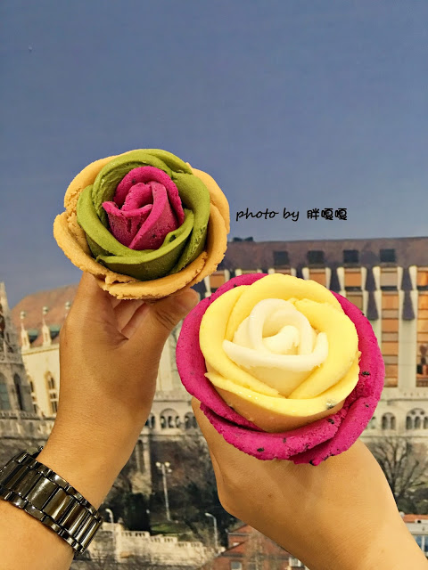 【台中 大雅】布達佩斯冰淇淋專賣店✿❀✿迷人的玫瑰花外型,手工現做,宛如藝術品一般,冰淇淋新鮮、美味❀✿❀