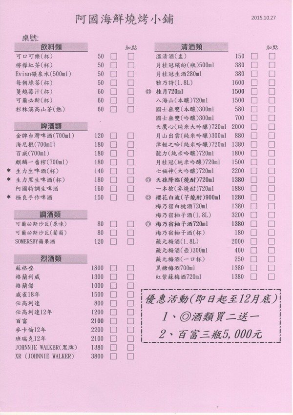 阿國海鮮燒烤小鋪:阿國海鮮燒烤小鋪真夠味~酒醇肉香來就對!部落客噹噹媽超推薦的喔~放鬆大快朵頤的好所在!推薦老饕級的銀杯 桂月及相川譽搭配帝王海鮮餐頂級海鮮鍋美味不可方物~