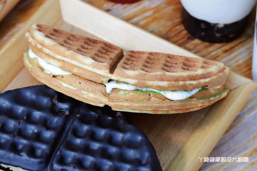 新竹竹北下午茶外送推薦黑瓦鬆餅!製作過程不加一滴水!隱藏版髒髒餅、抹茶控必吃又律森山