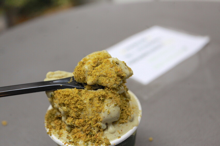 台南市中西區吃。台南市｜中西區。「綠皮開心果 冰淇淋工坊」百年老屋改建成貨櫃屋文青時尚綠皮開心果和&畢式酒精義式冰