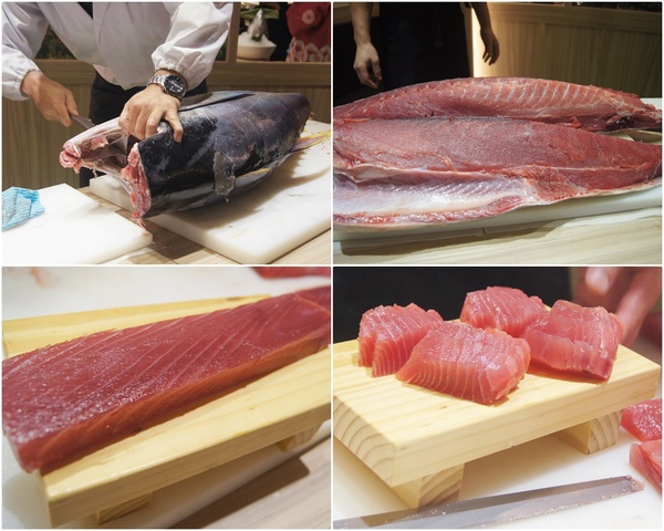 高雄 天晴迴轉壽司，精彩絕倫的鮪魚解體秀x頂級美味鮪魚大腹