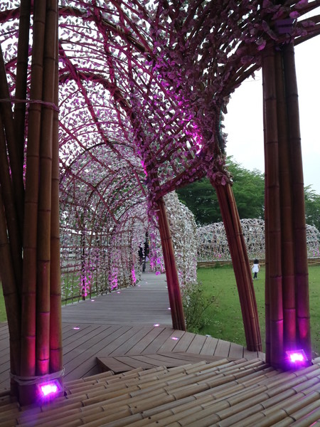 聚竹蚵地景藝術：【高雄旅遊】讓愛與祝福"聚"在一起，竹蚵地景藝術