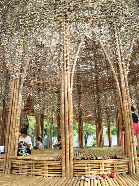 聚竹蚵地景藝術：【高雄旅遊】讓愛與祝福"聚"在一起，竹蚵地景藝術