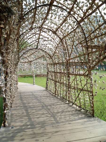 聚竹蚵地景藝術：【高雄旅遊】讓愛與祝福"聚"在一起，竹蚵地景藝術