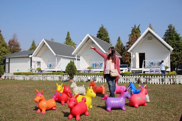悅來居莊園落羽松：【嘉義民雄景點】悅來居莊園~白色唯美夢幻小木屋，一整排草原落羽松盡情美拍