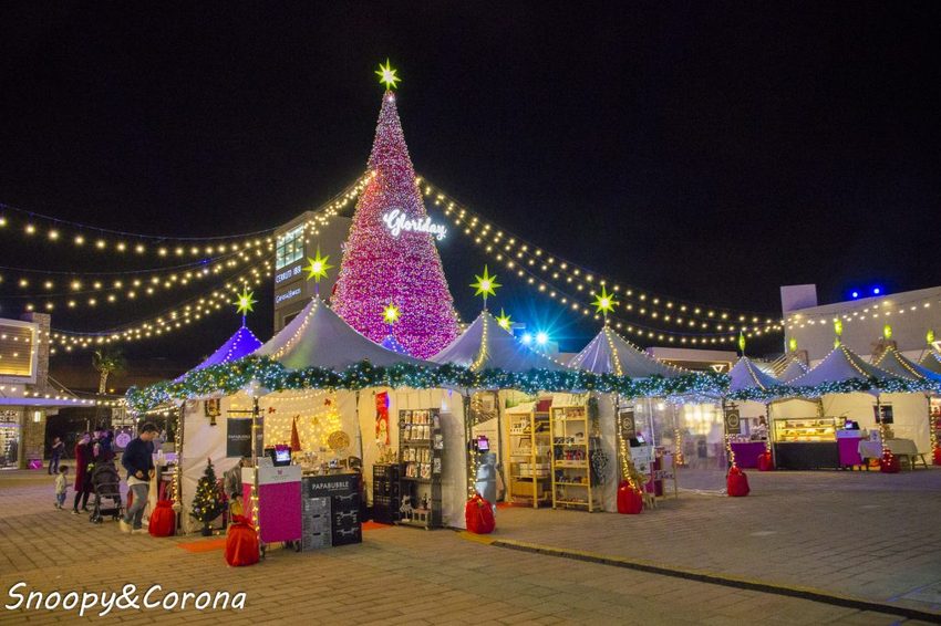 【活動．桃園】華泰名品城聖誕村～穿越的18米華麗聖誕樹、聖誕市集，整點還會浪漫飄雪