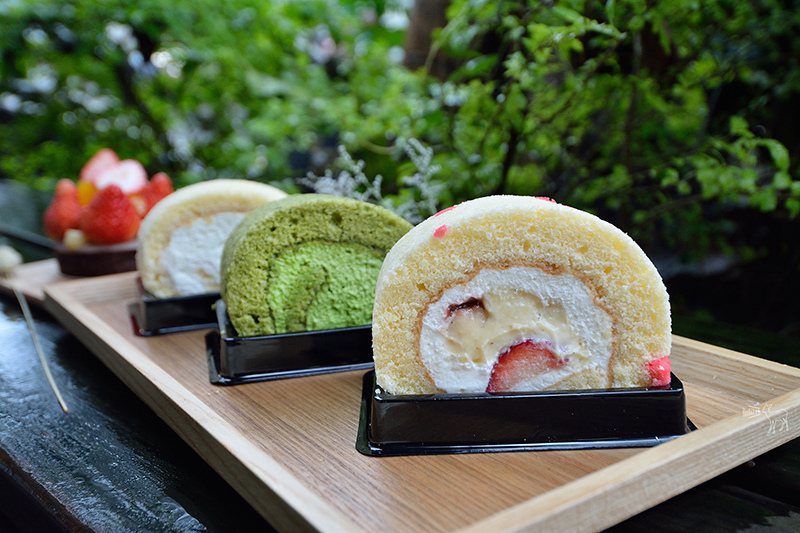 草莓季X抹茶:Project 25 甜食計劃 台北民生社區,生乳捲,京都小山園抹茶捲,草莓玫瑰卡士達捲,小金橘草莓塔