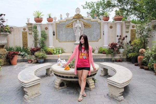 文心園・花園咖啡：【南投景點】文心園花園咖啡~巴洛克式的歐風設計，浪漫的異國風情，復古唯美水池，免費無料的拍照景點