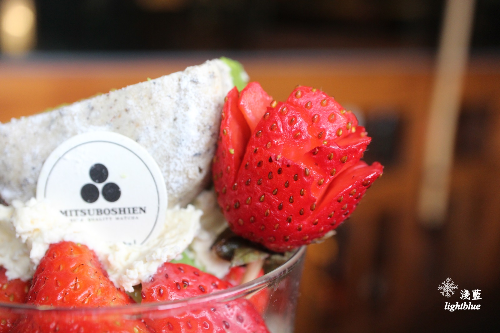 台中美食：淺藍 × 三星丸～草莓季限定必吃草莓御判燒、山城花魁、山城盛宴，滿滿的抹茶加草莓大平台!