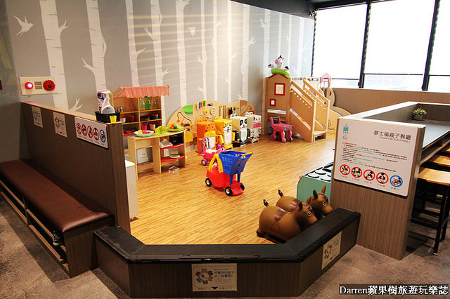 『桃園親子餐廳推薦』夢工場親子主題餐廳★室內大型球池溜滑梯遊戲區親子DIY玩瘋了套餐下午茶也很有水準/桃園中正藝文特區商圈美食(文末有活動送免費兒童餐)