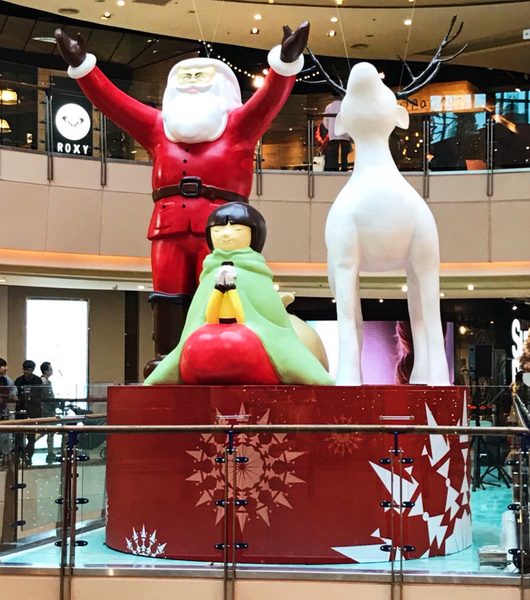 【中壢】大江國際購物中心｜聖誕節假日好去處、內有超夢幻北極熊雕像及雪屋