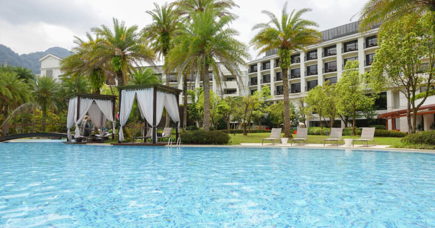 【桃園飯店】大溪威斯汀酒店，南洋風戶外泳池，海島度假感。帶著寶寶一同入住！