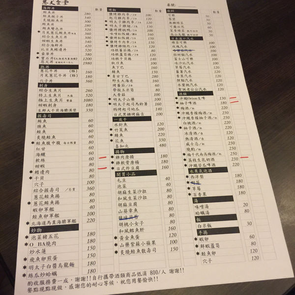   [士林區 捷運士林站] 惡犬食堂士林店 新鮮生魚片 日本酒  (附完整菜單)