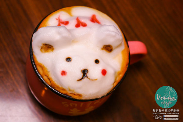 Venus cafe(維納斯咖啡)|桃園市/桃園區  (希臘氛圍，客製化咖啡拉花；中西餐點“維納斯”通通都有)