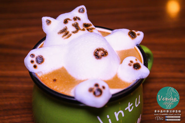Venus cafe(維納斯咖啡)|桃園市/桃園區  (希臘氛圍，客製化咖啡拉花；中西餐點“維納斯”通通都有)