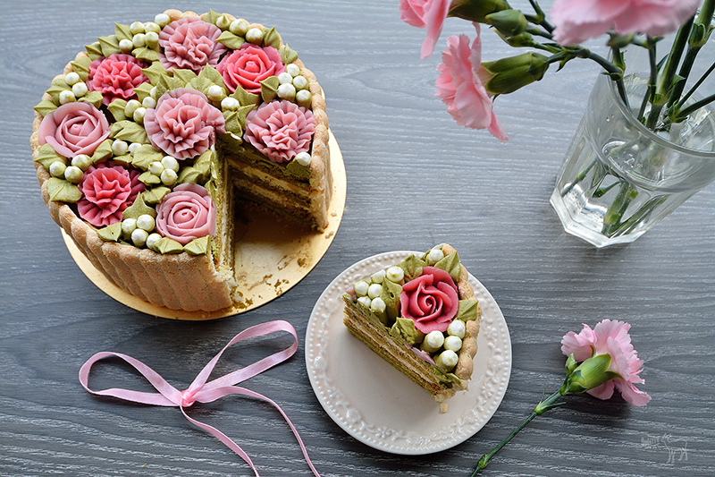 凡內莎烘焙工作室:栗子桂花慕斯抹茶蛋糕,像花朵一樣的母親節蛋糕生日蛋糕 凡內莎烘焙工作室:栗子桂花慕斯抹茶蛋糕,像花朵一樣的母親節蛋糕生日蛋糕