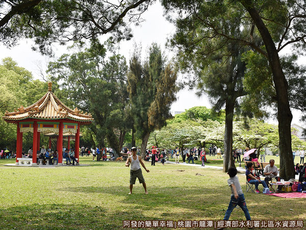 北區水資源局08-小草皮上野餐與親子同樂的景緻