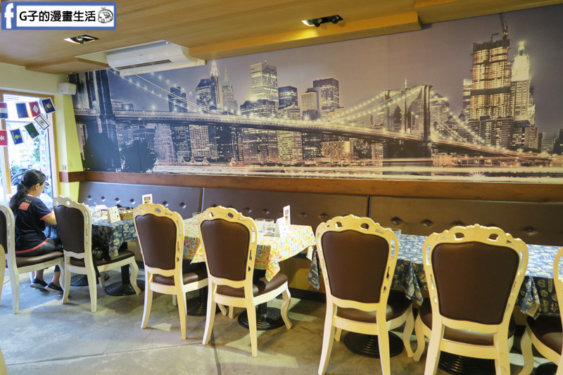 肥禿子美式餐廳Bald fatty bistro.永和四號公園親子友善餐廳. 空間寬敞