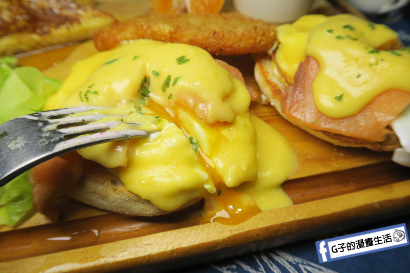 永和肥禿子美式餐廳-早午餐 煙燻鮭魚班尼迪克蛋