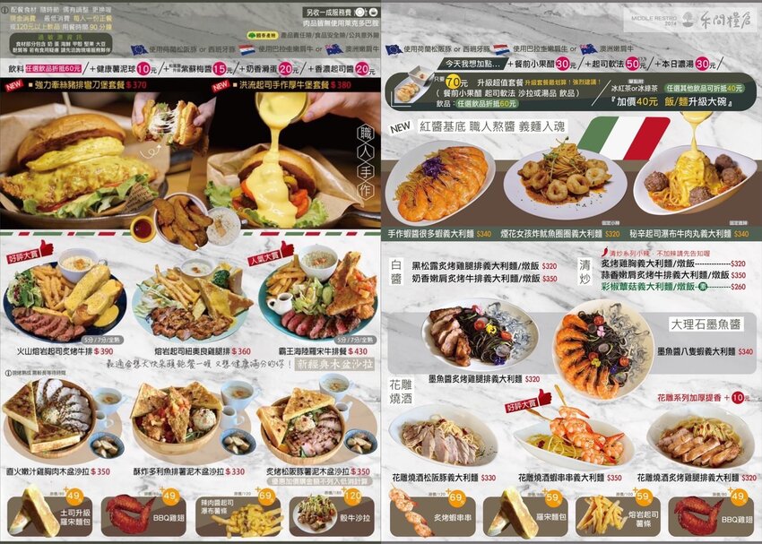 【禾間糧倉】台中人氣早午餐、義大利麵店推薦!必點墨魚八隻蝦義大利麵、洪流起司手作厚牛堡!工業風用餐空間很適合約會、聚餐!近台中科博館、勤美綠園道! - 阿華田的美食日記