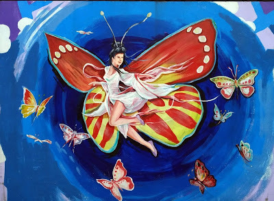 侏儸紀3D立體彩繪[內壢國民小學] 彩繪牆又出新招~財神爺彩繪來啦!!