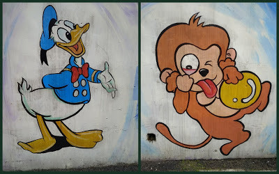 侏儸紀3D立體彩繪[內壢國民小學] 彩繪牆又出新招~財神爺彩繪來啦!!