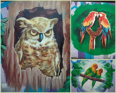 侏儸紀3D立體彩繪[內壢國民小學] 彩繪牆又出新招~財神爺彩繪來啦!!