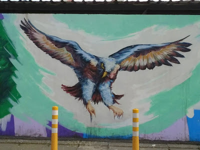 侏儸紀3D立體彩繪[內壢國民小學] 彩繪牆又出新招~財神爺彩繪來啦!!