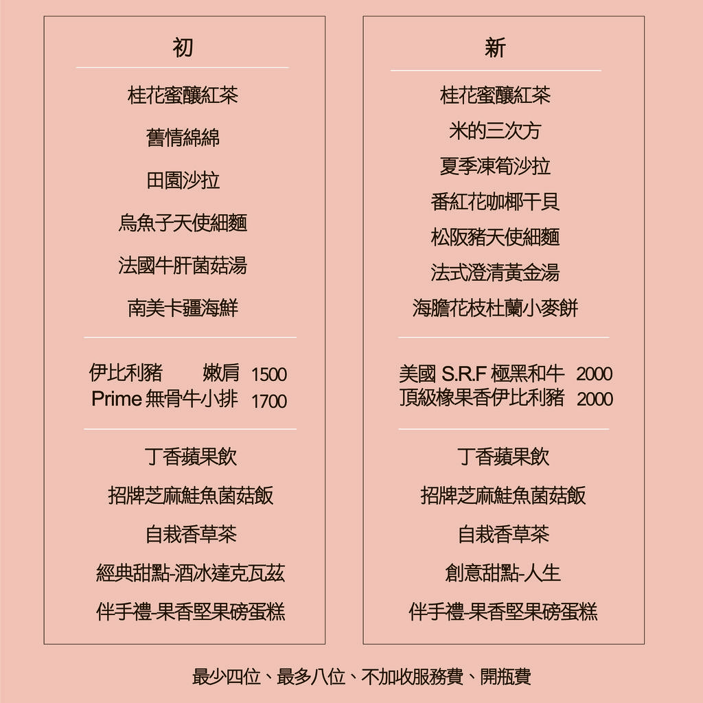 新菜單