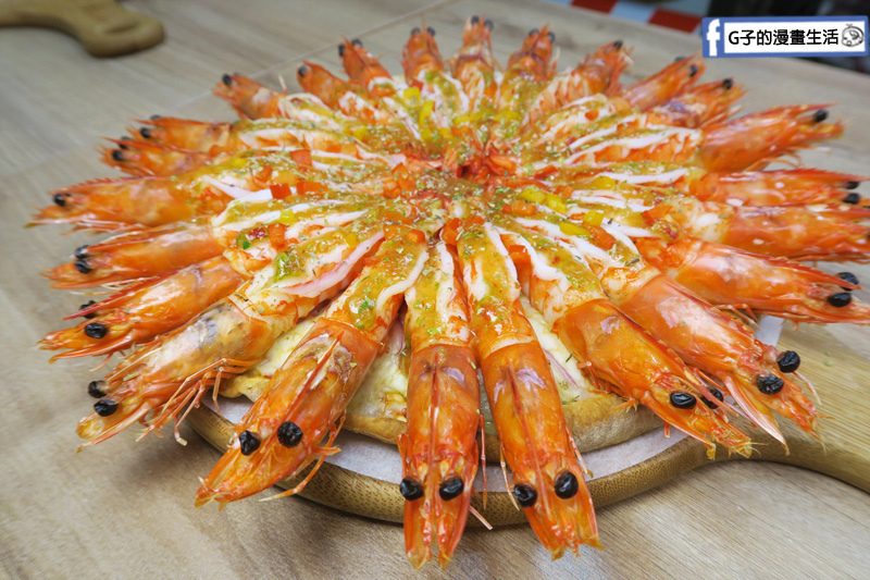 士林愛披薩 ipizza 鋪滿滿的大海蝦