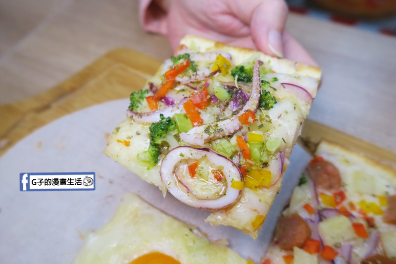 士林愛披薩 ipizza 九宮格披薩 青醬透抽口味