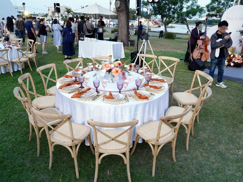 台南婚宴推薦│洪廚喜宴│夢幻戶外花系婚禮│絕美佈置＋創意辦桌
