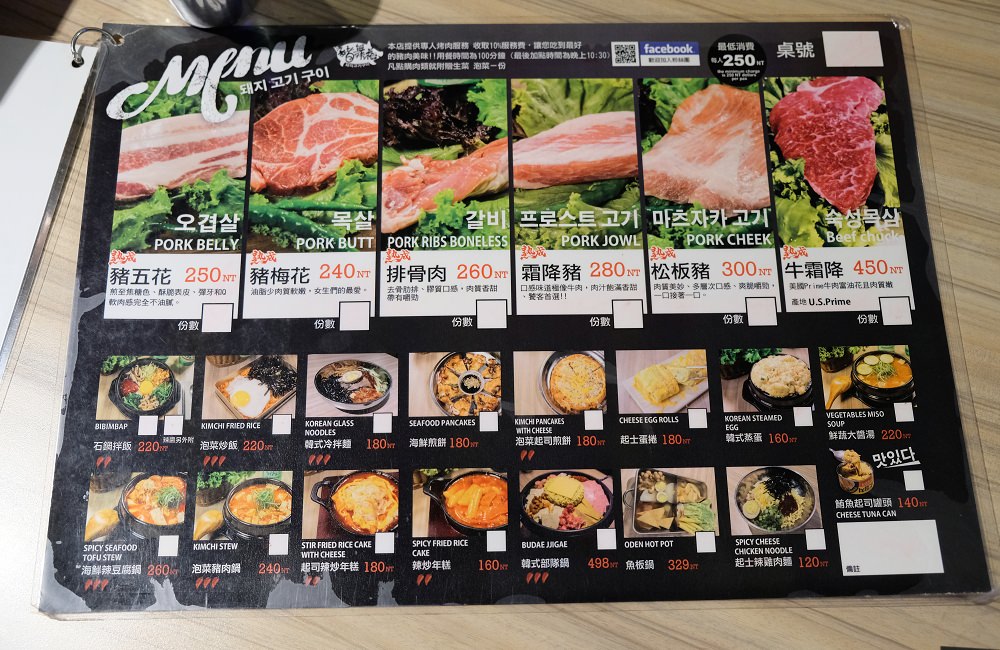 [台南]東區 大口吃肉配韓國燒酒 豬舞花韓國燒肉專賣店 歐巴烤肉給你吃~