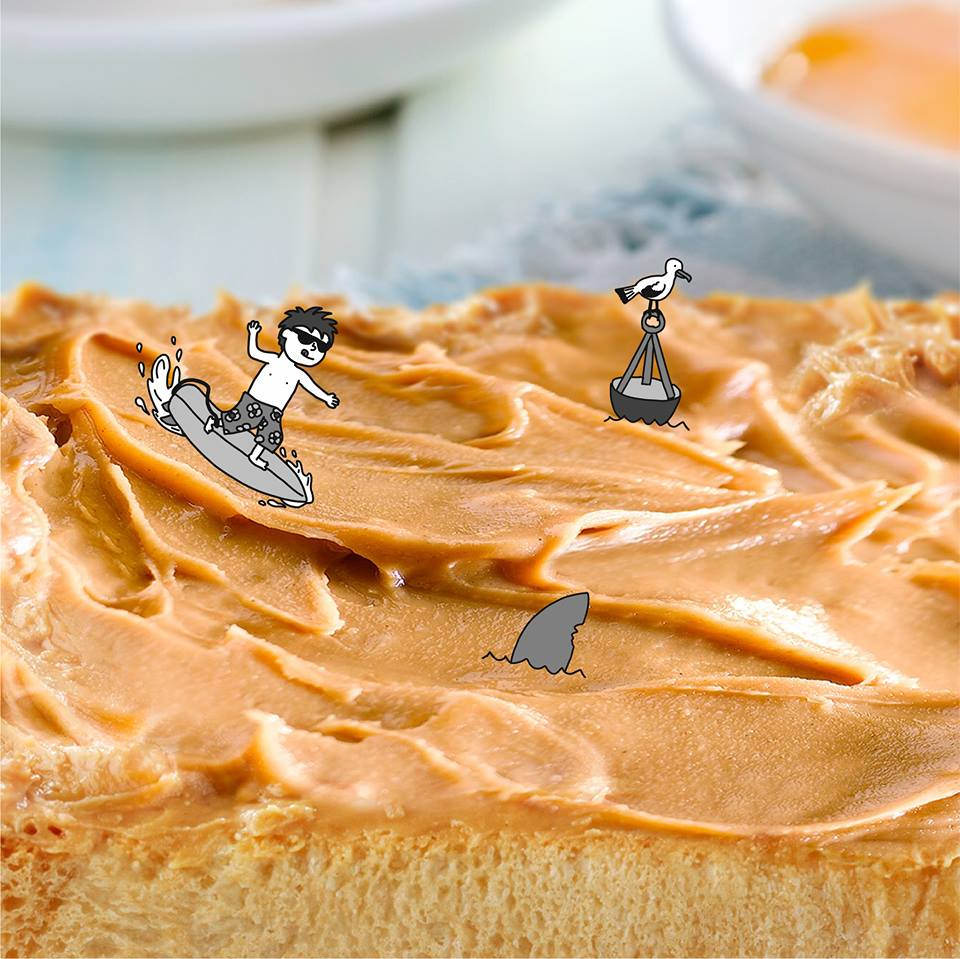 The waves of the Peanut Butter Sea can't be stopped but you can learn how to surf.-取自新加坡土司工坊粉絲團