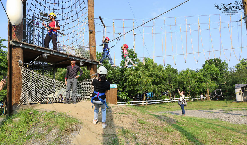 台南親子景點，樹谷農場好好玩！！雲端歷險繩索挑戰小朋友的勇氣與體力 - 緹雅瑪 美食旅遊趣