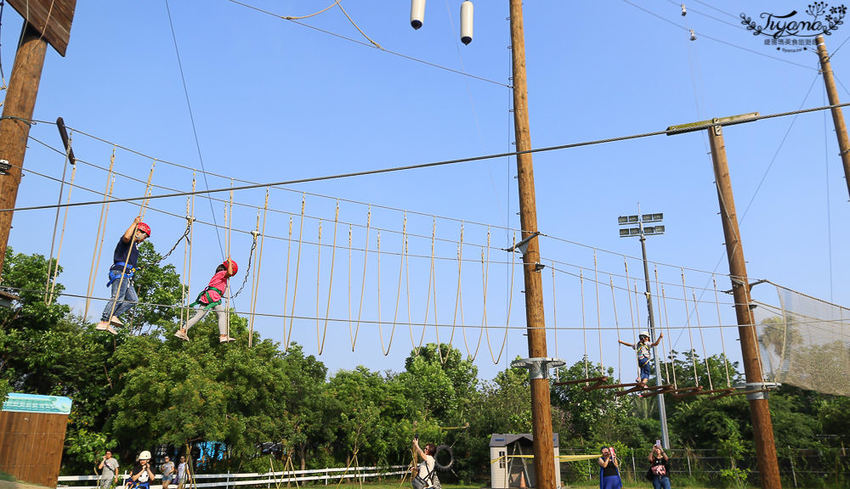 台南親子景點，樹谷農場好好玩！！雲端歷險繩索挑戰小朋友的勇氣與體力 - 緹雅瑪 美食旅遊趣