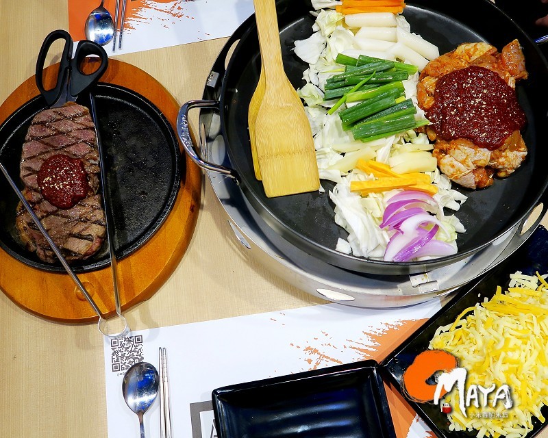 【新店｜捷運大評林站】OMAYA春川炒雞~超牽絲的春川炒雞搭牛排~超彭派可愛的棉花糖泡泡飲~♥