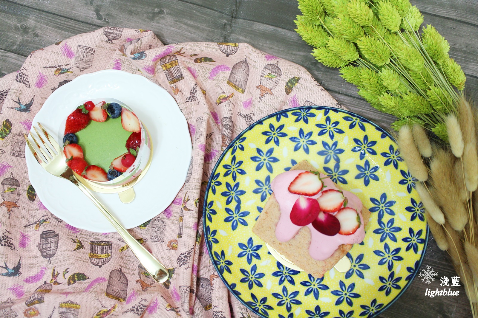 [ 民生社區美食 ] 淺藍 × BOKA～二訪草莓季，來吃美美的花圈與草莓戚風