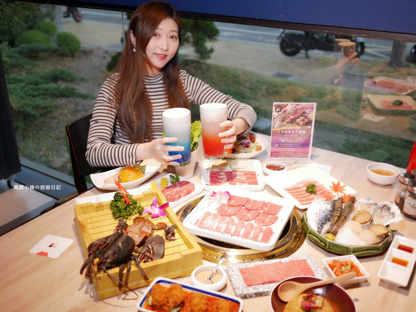 【台中南屯區美食】紅巢燒肉工房公益旗艦店,超平價雙人牛豚燒肉套餐,平日限定1180元!還可加購日本A5和牛、波士頓活龍蝦,生日壽星來店慶生送蛋糕!內文附詳細菜單價位介紹。 @熊寶小榆の旅遊日記