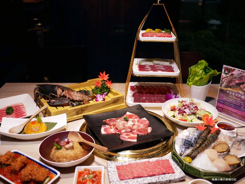 【台中南屯區美食】紅巢燒肉工房公益旗艦店,超平價雙人牛豚燒肉套餐,平日限定1180元!還可加購日本A5和牛、波士頓活龍蝦,生日壽星來店慶生送蛋糕!內文附詳細菜單價位介紹。 @熊寶小榆の旅遊日記